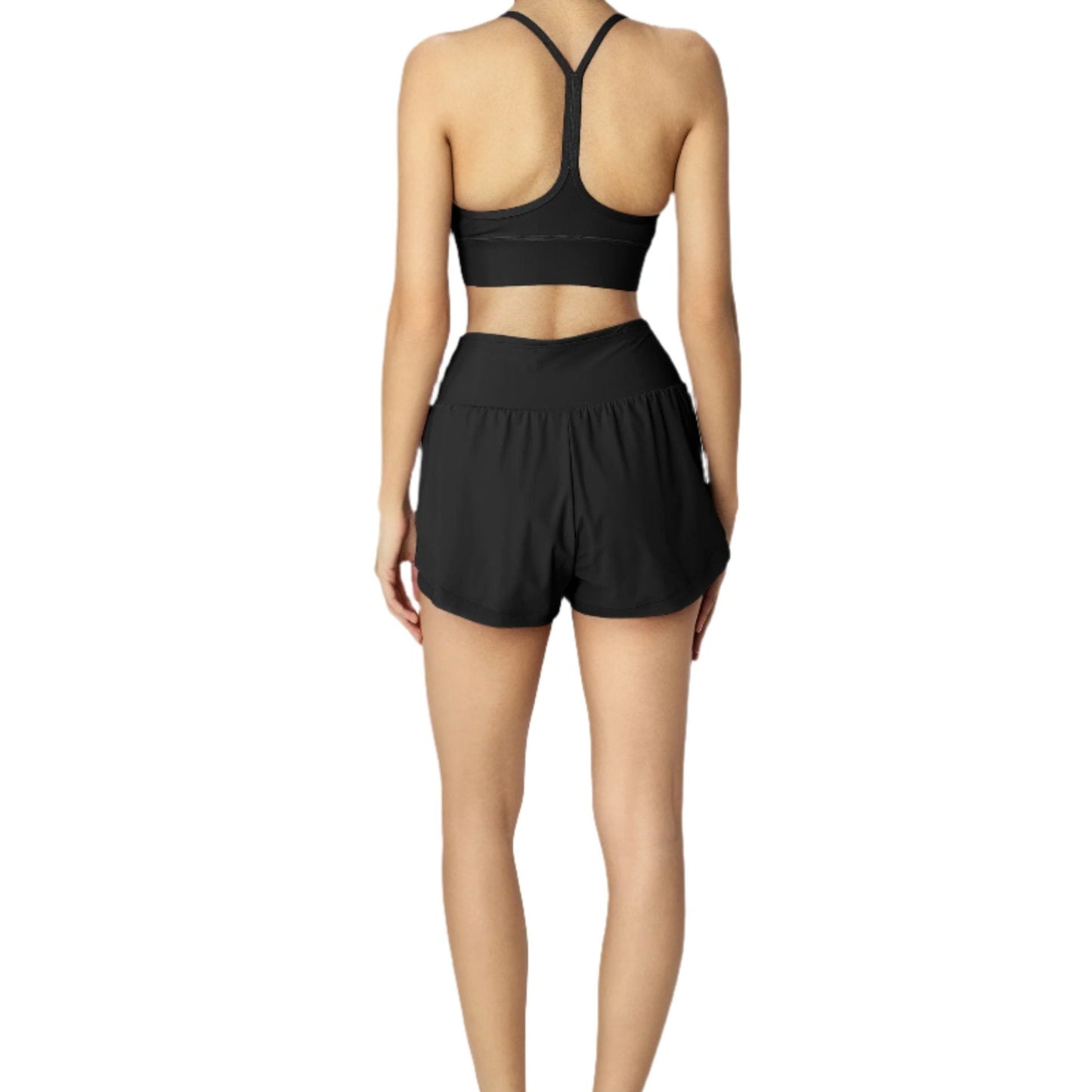 "Game-Changing Women's Tennis Shorts: Wide Elastic Waist, Anti-curling Design for the Modern Athlete"