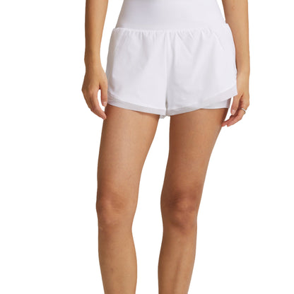 "Game-Changing Women's Tennis Shorts: Wide Elastic Waist, Anti-curling Design for the Modern Athlete"