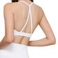 "Fashionable Thin-Strap Tennis Sports Bra – Performance-Ready Women's Fitness Crop Top"