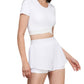 "Hit the Courts in Style with NULS Super Soft Tennis Shorts & Comfy Top Two-Piece Set"