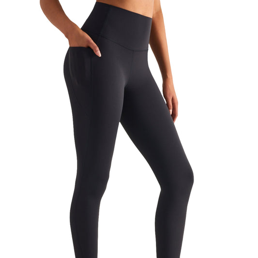 "High-Waist Women’s Tennis Leggings with Side Pocket for Balls – Performance Workout Pants"