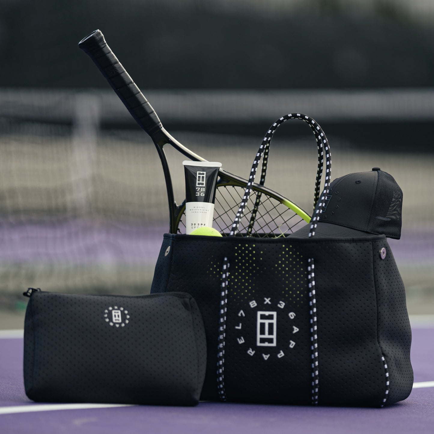 78x36 Black Tennis Court Bag