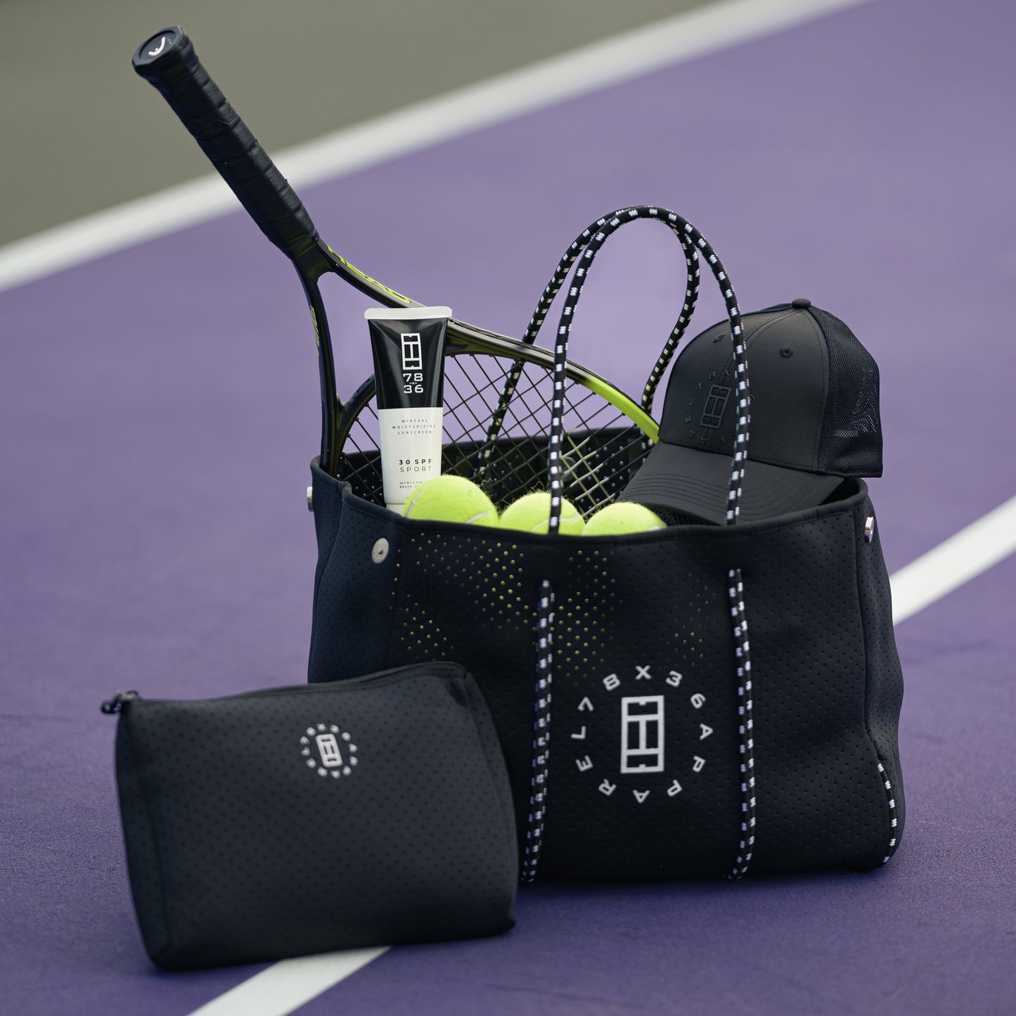 78x36 Black Tennis Court Bag